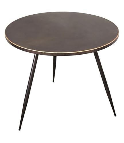 Antic Line Tisch mit 3 Füßen, Ø 70 cm, H: 51 mm, Zink, Color, one Size von Anticline