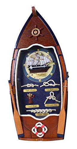 Antik 2000 Schlüsselkasten Schlüsselschrank als Ruderboot mit Knotentafel von Antik 2000