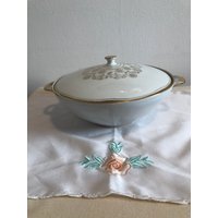 Fürstenberg Terrine 23, 5x23, 5 cm Mit Goldrand von Antik1940undmehr