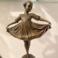 Bronzeskulptur Nach Ferdinand Preiss - Bronzefigur Ballerina 32cm von AntikBayern