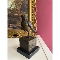 Vintage Bronzeskulptur Bronze Vogel Signiert Milo von AntikBayern