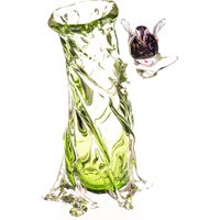 Vintage Glas Vase Murano Stil Mit Vogel von AntikBayern