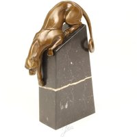 Vintage Status Bronze Antik Stil Bronzeskulptur Panther Michel Decoux von AntikBayern