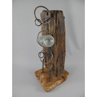 Weinregal Antik Holz Weinhalter 3-Flaschenhalter Weinständer von AntikBayern