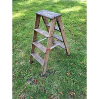 Alte Holzleiter Bockleiter Klappleiter Blumenampel Werkstattleiter von AntikDekoVintage
