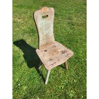 Alter Bauernstuhl Stuhl, Holzstuhl Bauernmöbel von AntikDekoVintage