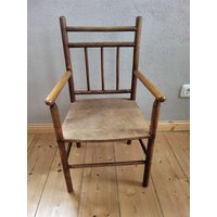 Alter Kinderstuhl Um 1900, Holzstuhl Super Deko von AntikDekoVintage