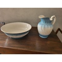 Altes Waschset, Um 1900, Waschset Waschgarnitur, Waschkrug, Waschlavoir von AntikDekoVintage