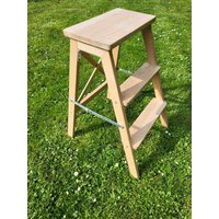 Holzleiter Bockleiter Klappleiter Blumenampel Leiter von AntikDekoVintage