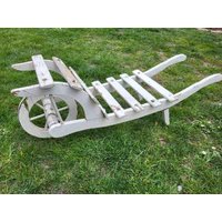 Kleine Schubkarre Dekoration, Holzkarre Kleine Schubkarre Dekoration, Holzkarre von AntikDekoVintage