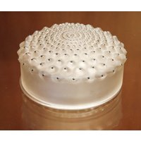 Rene Lalique Boite Cactus Box Blanc Verre Glasvase Vintage Design Art Deco 1940Er Jahre von AntikDesignIT