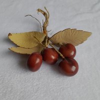 Vintage Kirschen Obst Auf Draht Mit Lederblättern Retro 50Er Jahre Vintage Kirschen Obst Auf Draht Mit Lederblättern Retro 50Er Jahre von AntikGift
