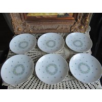 Vintage Set Von 6 Tellern Rosenthal Studio Line «Romance Girlande» Speiseteller Mit Blumen Björn Wiinblad, Deutsches Porzellan, Unbenutzt von AntikGift