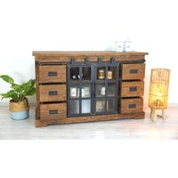 Ausgefallene Kommode-Anrichte in Teak-Massiv, Industrial, Industrie-Design von AntikHandelLux