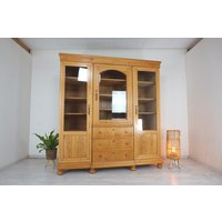 Große Restaurierte Zerlegbare Vitrine, Bücherschrank Von 1920 in Weichholz von AntikHandelLux