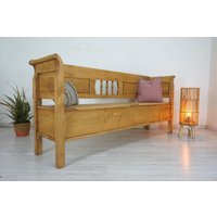 Große Schwedenbank Im Landhausstil Truhenbank in Weichholz "200 cm Breit" Von Antik-Lux von AntikHandelLux