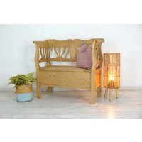 Kleine Schwedenbank Im Landhausstil Truhenbank in Weichholz "100 cm Breit" Von Antik-Lux von AntikHandelLux