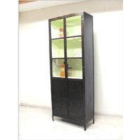 Massive Große Metall Industrie-Design Vitrine Loft Möbel Kommode Arztvitrine von AntikHandelLux