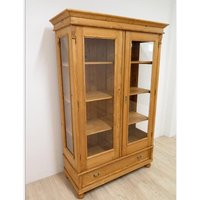 Schöne Große Seitlich Verglaste Jugendstil-Vitrine Von 1900 in Weichholz Schöne Große Seitlich Verglaste Jugendstil-Vitrine Von 1900 in Weichholz von AntikHandelLux