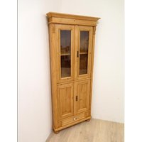 Schöner Landhaus-Eckschrank Im Jugendstil Weichholz Massiv, Vitrine Von Antik-Lux von AntikHandelLux