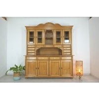Schönes Jugendstil Buffet in Weichholz, Landhaus Vitrine Küchenschrank von AntikHandelLux