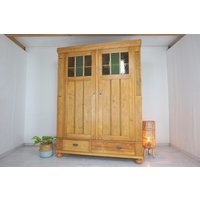 Selten Großer Zerlegbarer Jugendstil Schrank Von 1900 Mit Strukturglas Weichholz Selten Großer Zerlegbarer Jugendstil Schrank Von 1900 Mit Strukturglas Weichholz von AntikHandelLux