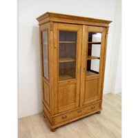 Traumhafte Seitlich Verglaste Jugendstil-Vitrine in Weichholz Massiv Von 1900 von AntikHandelLux