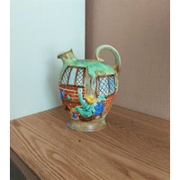 Jahrgang Burslem Keramik Krug Mit Taverne Muster, England von AntikHausCrafts