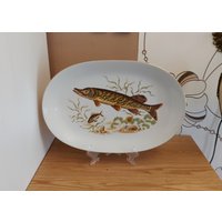 Vintage Bareuther Porzellan Servier Fisch Schale, Deutschland, 1950Er Jahre von AntikHausCrafts