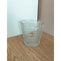 Vintage Gullaskruf Glasbruk Pressglas Vase Rene Serie, Schweden, 1970Er Jahre von AntikHausCrafts