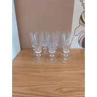 Vintage Klar Glas Schnaps Oder Gläser Set 7 von AntikHausCrafts