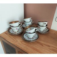 Vintage Mitterteich Bavaria Porzellan Kaffee Set 16, Deutschland, 1940Er Jahre von AntikHausCrafts