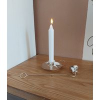 Vintage Versilbertes Beleuchtungsset 2, Kammerstab Und Schnuffer, Kerzenhalter Aus Metall von AntikHausCrafts