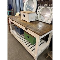 Antikes Sideboard, Konsole, Schubladen, Lowboard, Kommode, Küchenblock von AntikLiving