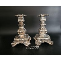 2 Alte Kerzenleuchter Versilbert 2 Alte Kerzenleuchter Versilbert von AntikStaudinger