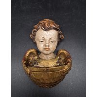 Engel Engelkopf Putto Putti Wanddeko von AntikStaudinger