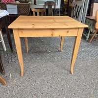 Antiker Biedermeier Tisch Kiefernholz 80x90cm Vollholz von AntikStorys