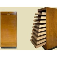 60Er Jahre Vintage Teak Antik Büromöbel Noten Rolladen Schrank Kommode 60Er Jahre Vintage Teak Antik Büromöbel Noten Rolladen Schrank Kommode von AntikVersand