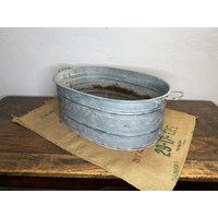 Antik, Zinkwanne, Blechwanne, Zinktopf, Antike Zinkwanne von AntikZeitlosSchoen
