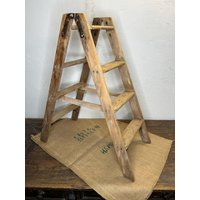 Leiter, Holzleiter, Blumen, Treppe, Geschenk, Ostern, Weihnachten, Geburtstag von AntikZeitlosSchoen