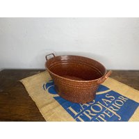 Valentinstaggeschenk, Emaille Wanne, Antike Wanne, Blechwanne, Weihnachten, Ostern, Muttertag, Vatertag, Garten, Balkon, Terasse von AntikZeitlosSchoen