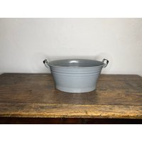 Valentinstaggeschenk Emaille Wanne, Antike Wanne, Blechwanne von AntikZeitlosSchoen