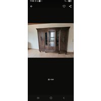 Bücherschrank Schrank Wohnzimmerschrank Antiquitäten Kostenlose Lieferung Und Montage Massivholz Kommode Antikmöbel Möbel Antik von AntikZellingen