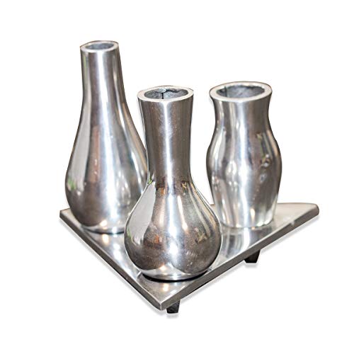 Antikas - Aluminium Vase, Klein, Dreiecks Vase, Dekoration von Antikas