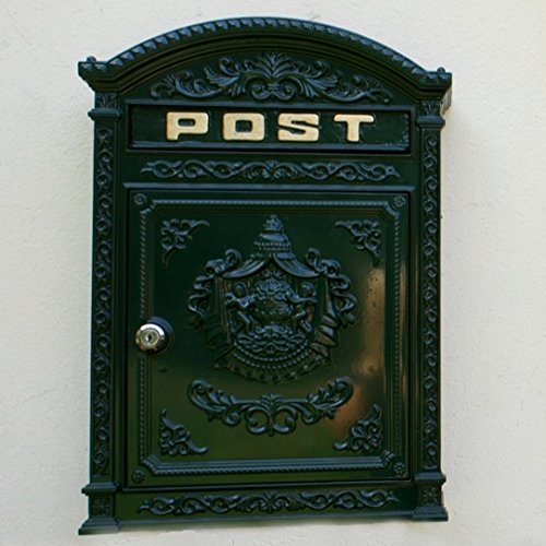 Antikas | Briefkasten Old England | nostalgischer Postkasten aus rostfreiem Aluguss | Wandbriefkasten nach antik englischen Vorbild von Antikas