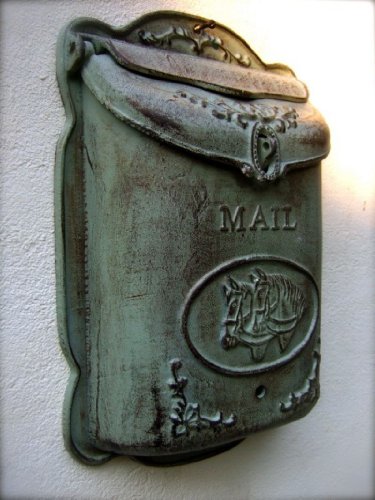 Antikas - Briefkasten wunderschönes Modell, Postkasten Landhausstil -Wandbriefkasten Pferd von Antikas