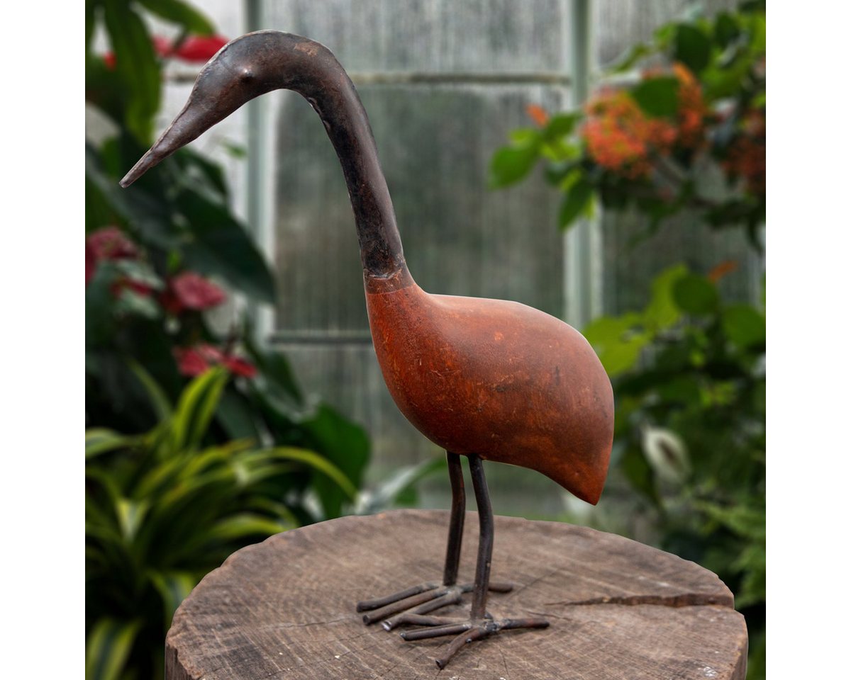 Antikas Dekofigur Vogelfigur, S, Gartenfigur, Metallfigur, Kranich, Tierfiguren, - 24 cm von Antikas
