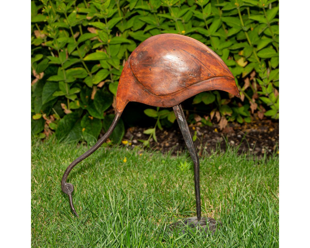 Antikas Dekofigur Vogelfigur Gartenfigur Metallfigur Kranich Tierfiguren - 39 cm x 36 cm von Antikas