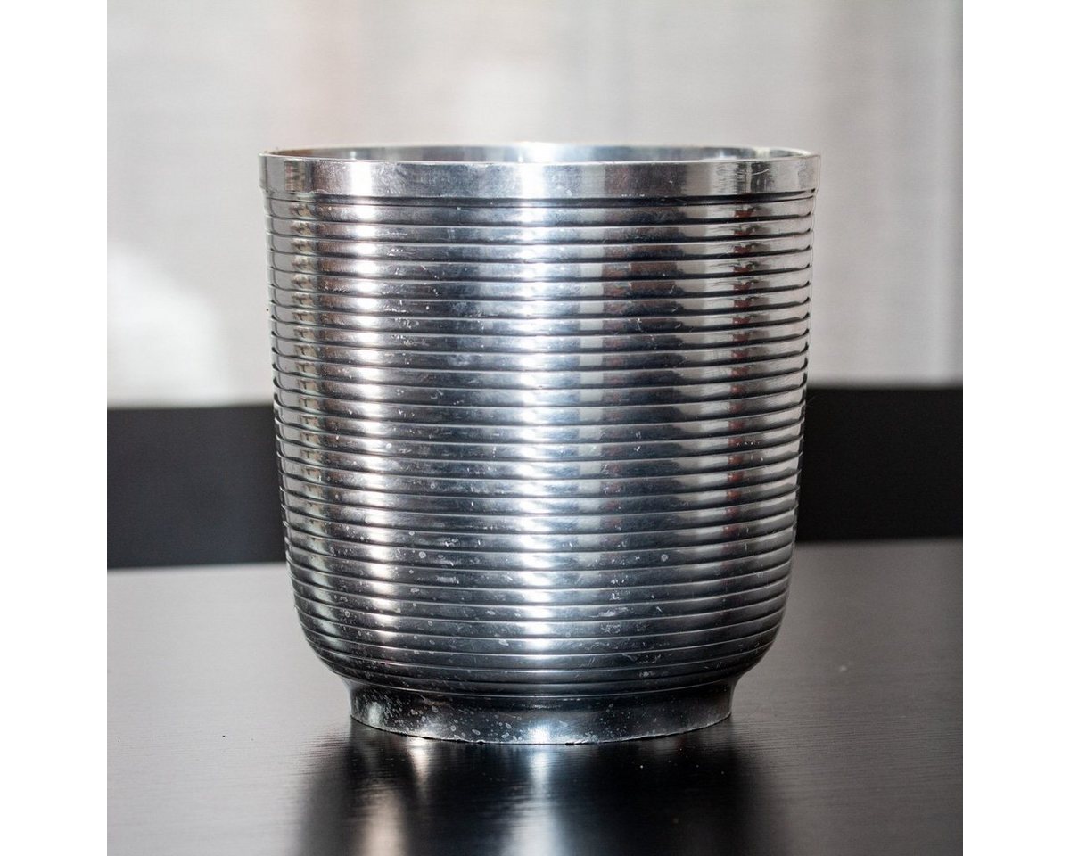 Antikas Dekovase Aluminium Vase, Wickel-Optik, Vase, Deko-Flasche, Dekoration von Antikas