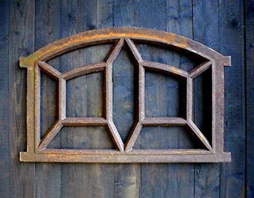 Antikas - Eisenfenster Stallfenster, Fenster antik für Garten Ruine, De Spin klein 65x44cm von Antikas